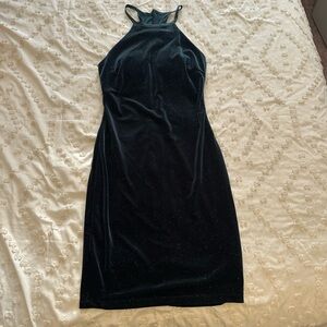 Sparkly Green High Neck Dress